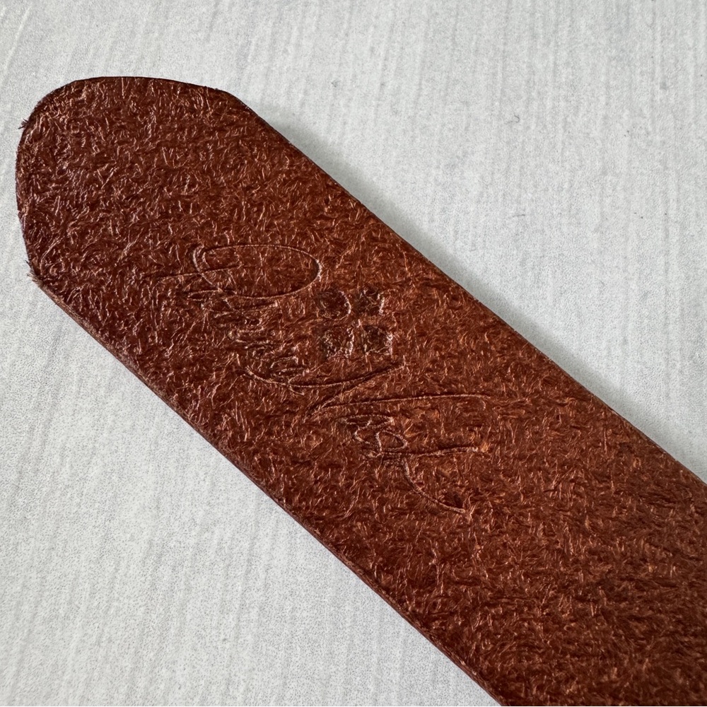 Patricia Nash Belt VIETRI Riot Rust Brown Map Print 100% Leather Women's NEW! - Picture 7 of 8